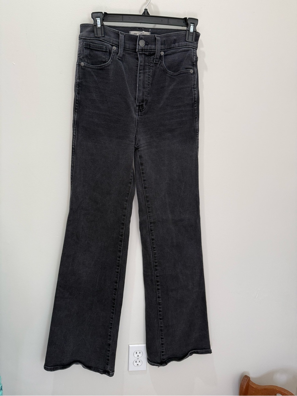 Madewell Black High-Rise Flared Jeans